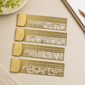 JEREMYTIS™🐱✨ Cat Lover’s 3-in-1 Metal Bookmark Ruler | Bookmark, Ruler & Coloring